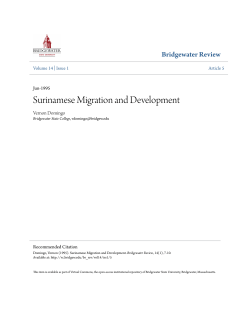 Surinamese Migration and Development