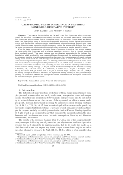 CATASTROPHIC FILTER DIVERGENCE IN