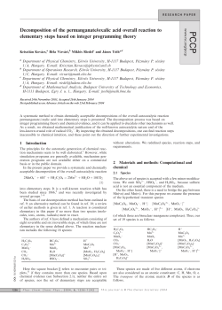 Decomposition of the permanganate/oxalic acid overall reaction to