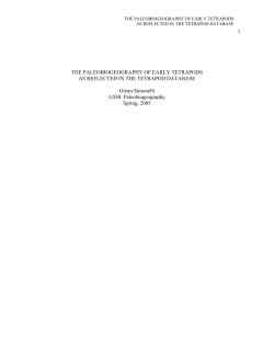 the paleobiogeography of early tetrapods