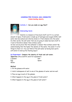 Understanding density and surface tension