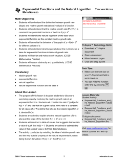 Teacher Notes PDF - TI Education