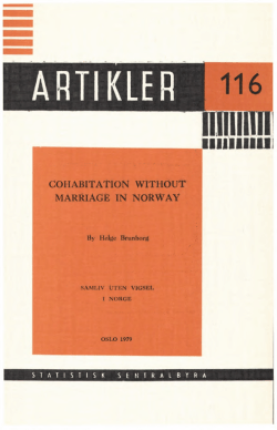 Cohabitation without marriage in Norway