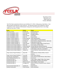 FCCLA 2016 National Qualifiers