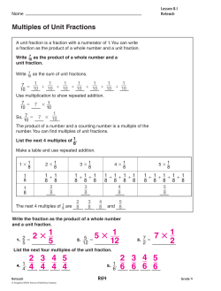 Multiples of Unit Fractions