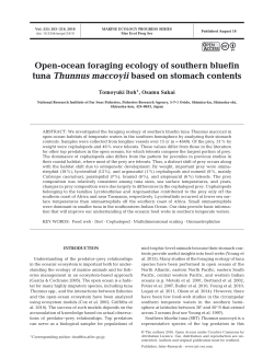 Open-ocean foraging ecology of southern bluefin tuna Thunnus