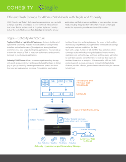 Efficient Flash Storage for All Your Workloads with Tegile and Cohesity