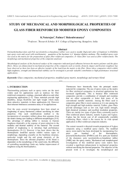 study of mechanical and morphological properties of glass fiber