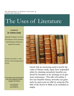 The Uses of Literature