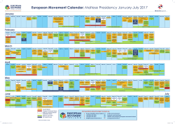 European Movement Calendar: Maltese Presidency January