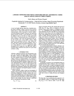 A highly efficient multiplication-free binary arithmetic coder and its