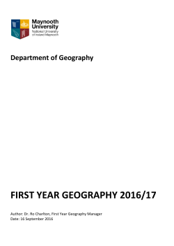Geography: 1st Year Handbook 2016_2017