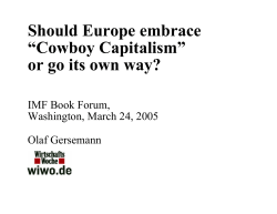 Should Europe embrace &ldquo;Cowboy Capitalism&rdquo;