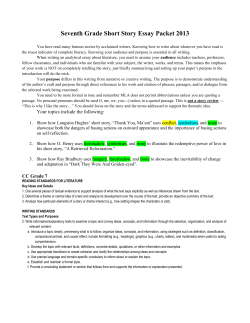 Analytical Expository Essays - Jerry Zucker Middle School Of Science