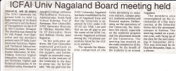 CFAI`Univ Nagaland Board ileeting held