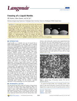 Freezing of a Liquid Marble
