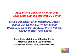 Industry and University Partnership: Solid State Lighting and Display