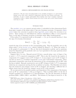 REAL HESSIAN CURVES Introduction The parabolic