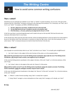 How to avoid some common writing confusions