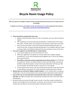 Bicycle Room Usage Policy