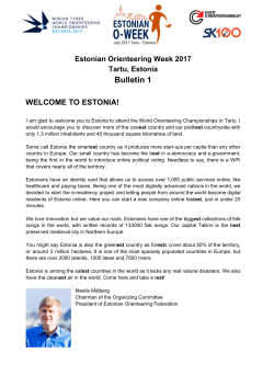 Bulletin 1 - Tallinn Orienteering Week