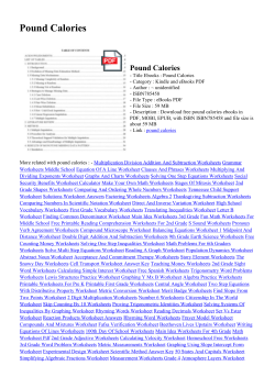 Pound Calories