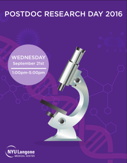 POSTDOC RESEARCH DAY 2016