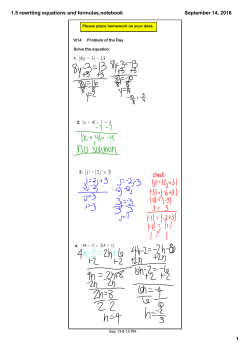 1.5 rewriting equations and formulas.notebook