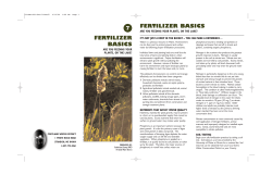 7 FERTILIZER BASICS FERTILIZER BASICS