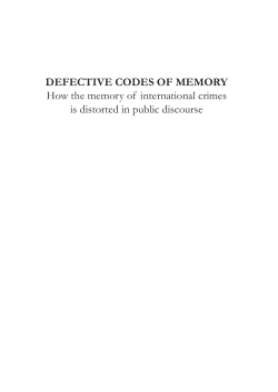 Defective Codes of Memory