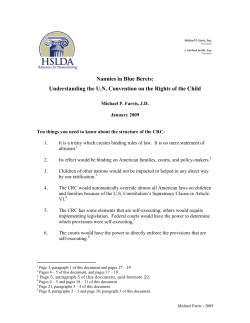 Nannies in Blue Berets: Understanding the UN Convention