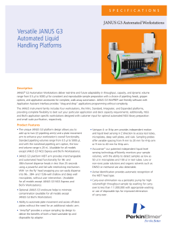 JANUS G3 Automated Workstations
