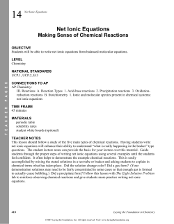 Net Ionic Equations