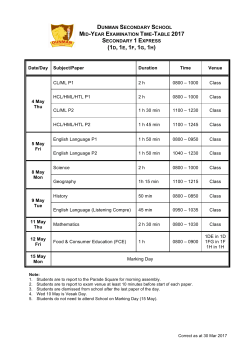 MYE 2017 Schedule
