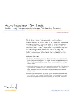 Active Investment Synthesis: No Boundary, Comparative Advantage