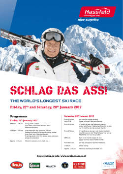 THe WOrLd`S LONGeST SkI raCe Friday, 27th