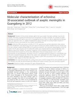 Molecular characterization of echovirus 30