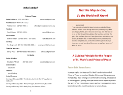 That We May be One, So the World will Know!