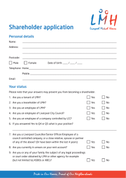 Shareholder Application Form