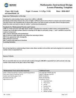 Grade 4 - Milwaukee Public Schools