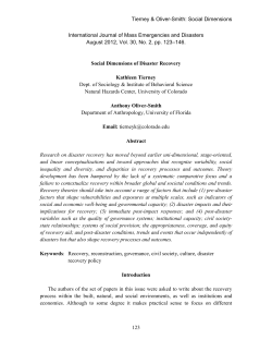 this article - International Journal of Mass Emergencies