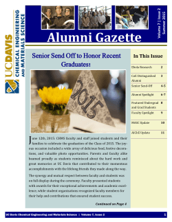 Alumni Gazette - Chemical Engineering and Material Science