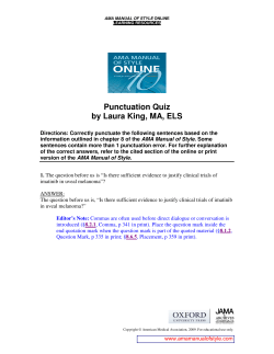 Punctuation Quiz by Laura King, MA, ELS