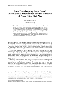 Does Peacekeeping Keep Peace?