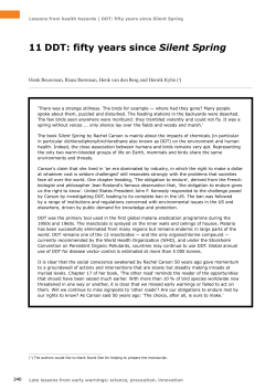 11 DDT: fifty years since Silent Spring