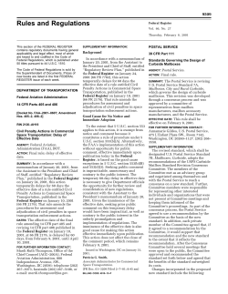 Rules and Regulations