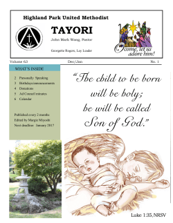Our Newsletter - Highland Park United Methodist Church