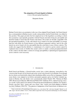 The adaptation of French liquids in Haitian