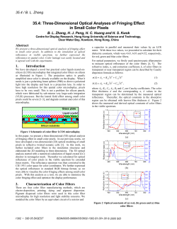 35.4: Three-Dimensional Optical Analyses of Fringing Effect in Small