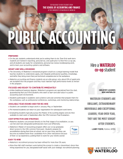 public accounting - University of Waterloo